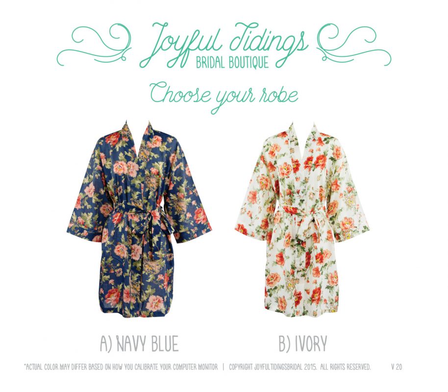 Classic Oxford Cloth Kimono Robes – Joyful Tidings Bridal Boutique