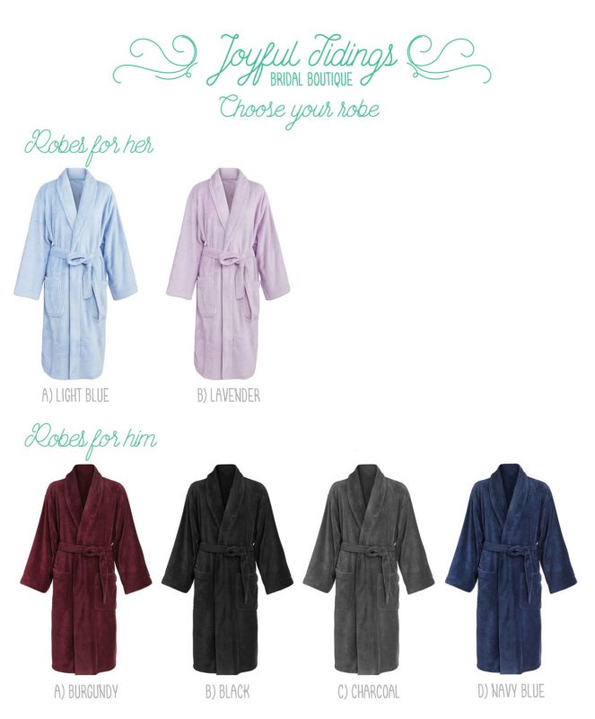personalised robes his and hers